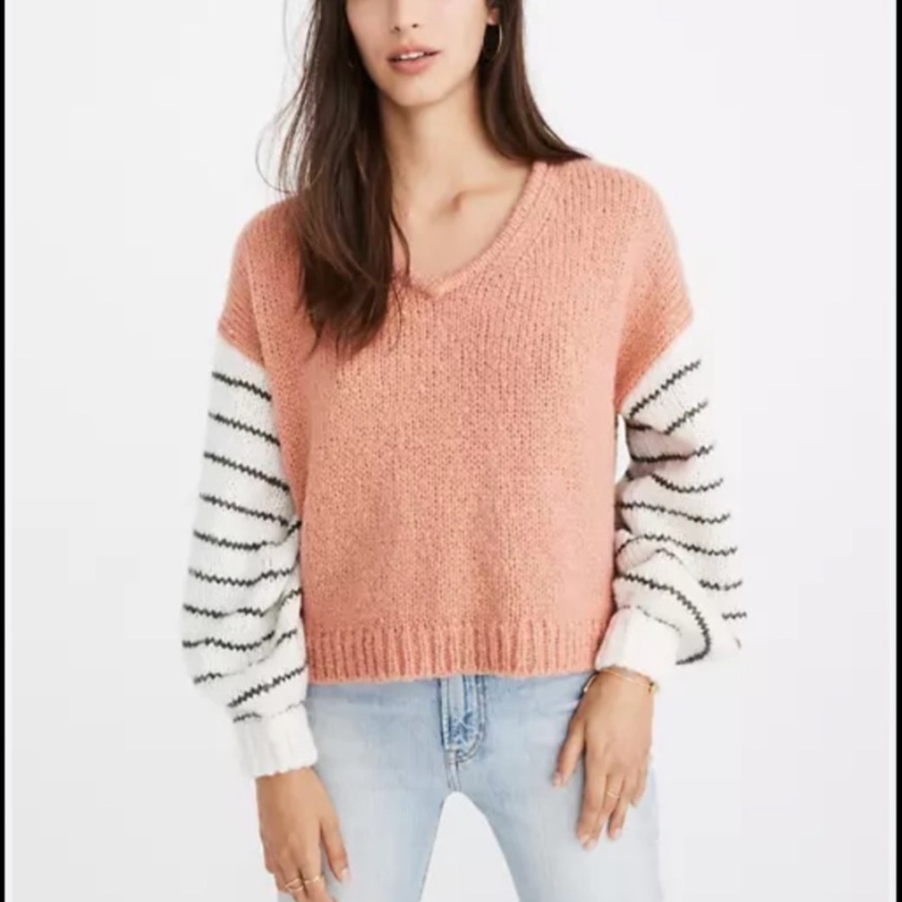 Madewell Balloon Sleeve Pullover Sweater Small